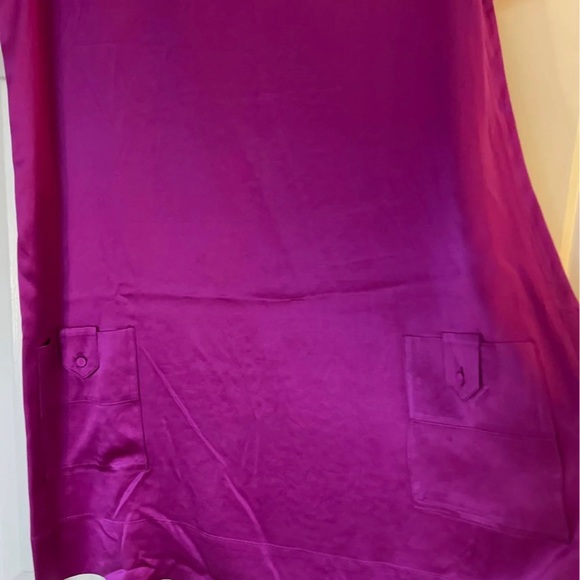 Madison Marcus 💯 silk dress Fuchsia Large - Picture 3 of 5